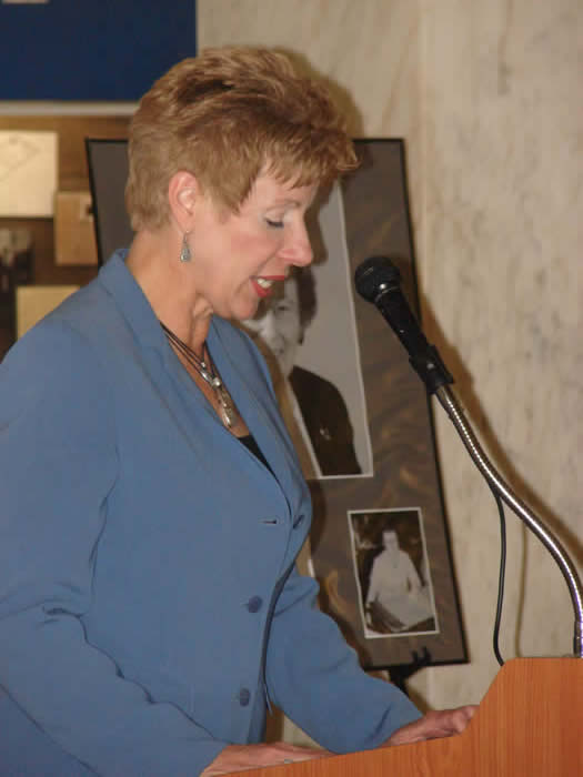 Secretary Hardy reading proclamation
