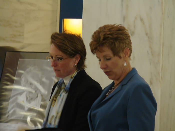 Secretary Hardy and Justice Robin Davis