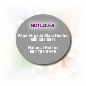 Hotlines - West Virginia State Hotline 800-352-6513 - National Hotline 800-799-SAFE