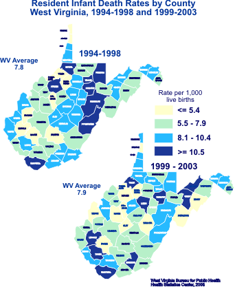 Infant Death Rate Map