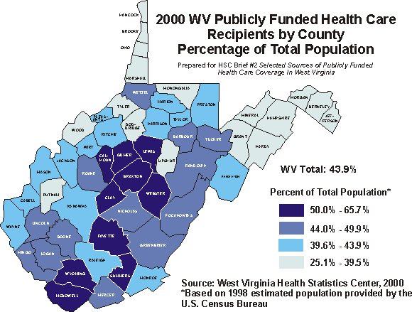 Publicly Funded Health Care Recipients by County