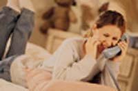 Teen Girl talking on Telephone