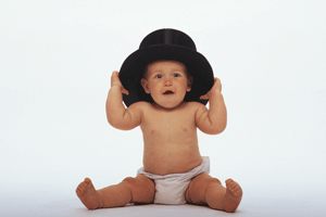 baby with tophat