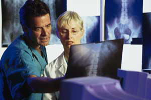 doctor and labe tech